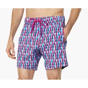 Robert‎ Graham Men's Bottles Up Wine Bottle Print Swim Trunks Shorts 36 Colorful